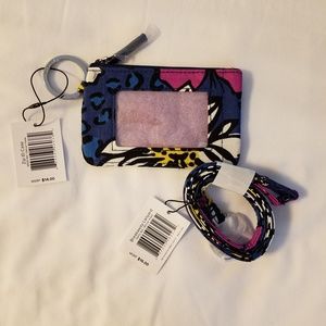 Vera Bradley Zip ID Case with Lanyard